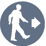 Pelēka brīdinājuma uzlīme - Gājēju ceļš