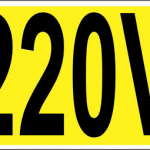 dzeltena informatīva sprieguma brīdinājuma uzlīme