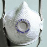 balts respirators ar vārstuli darba drošībai 2