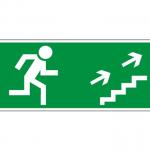 Norāde Evakuācijas virziens (trepes) uz augšu L 20x8