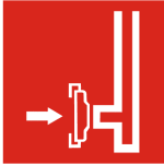 sarkana uzlīme ugunsdzēsības sistēmas atrašanās vietai