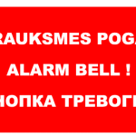 sarkana ugunsdrošības uzlīme trauksmes poga