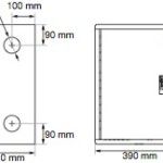 Balta ugunsdzēsības krānu kaste inventāram rasējums