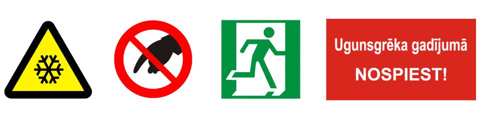 Četras darba drošības zīmes