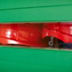 Plastikāta dubultā kaste 616x735x270 ar stiklu zaļa/melna (Inventāram)