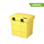 Konteineris plastmasas 655x520x570, 108L, dzeltens (Sālim)