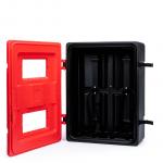 Plastikāta dubultā ugunsdzēsības aparātu kaste, 6 – 12 kg, 720x585x270 (ar stiklu)