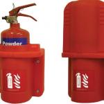 Plastikāta kaste 2kg pulvera ugunsdzēsības aparātam, 415x210x145 (ar noņemamu vāku)