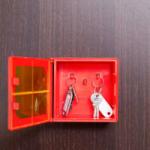 Atslēgu kastīte 1 atslēgai plastmasas, sarkana