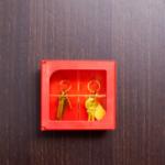 Atslēgu kastīte 1 atslēgai plastmasas, sarkana