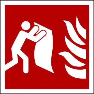 ISO apzīmējums "Ugunsdzēsības pārklājs"