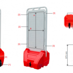 Ugunsdrošības stends plastikātā ar kasti smiltīm