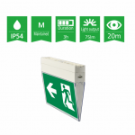Divpusējs evakuācijas izejas apgaismojums – KLR20, 3h