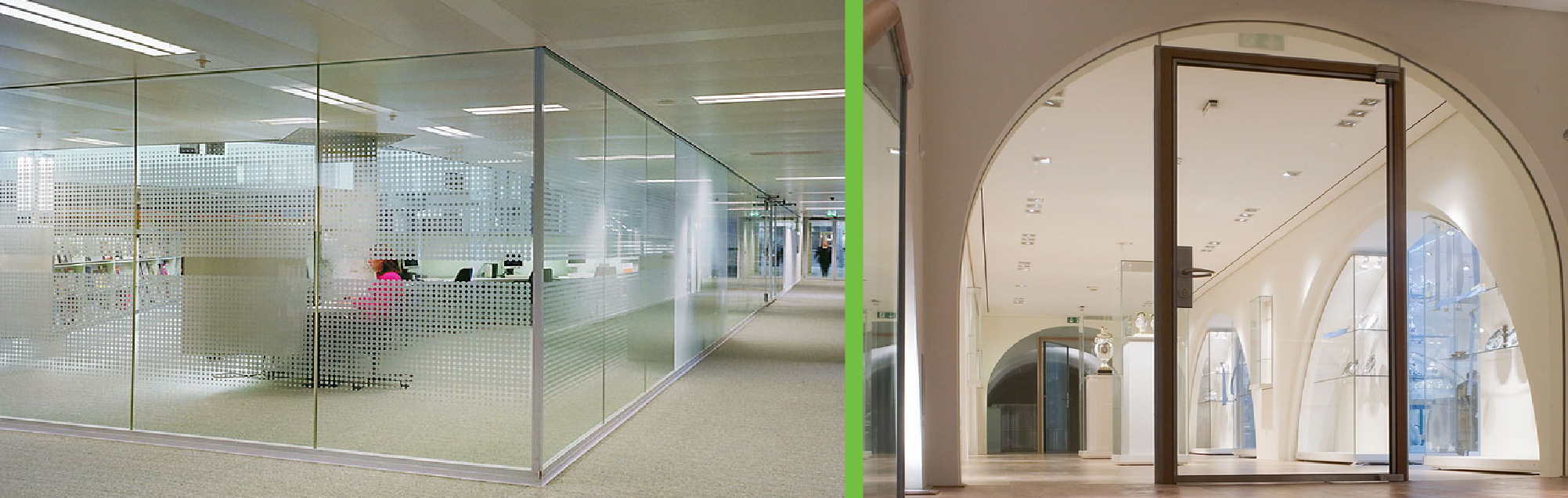 Ugunsdrošo stikla konstrukciju drošība durvis