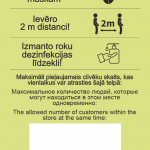 Uzlīme “Esi atbildīgs - ievēro drošības noteikumus Covid -19 ierobežošanai” A4 formāts