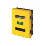 Plastikāta dubultā kaste 616x735x270 ar stiklu dzeltena/melna (Absorbentiem)