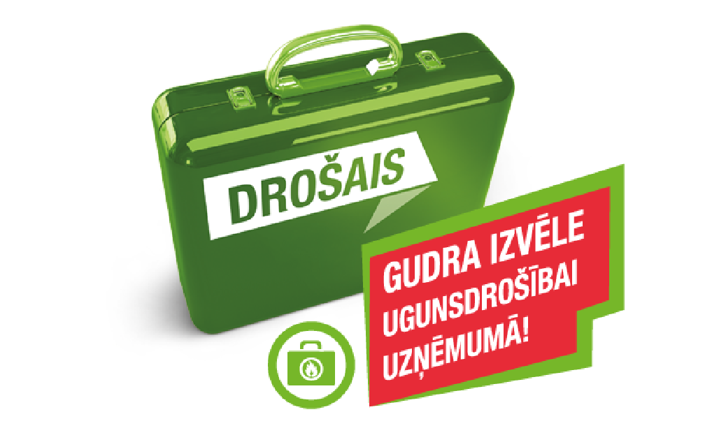 Zaļš drošais koferis ar ikonu