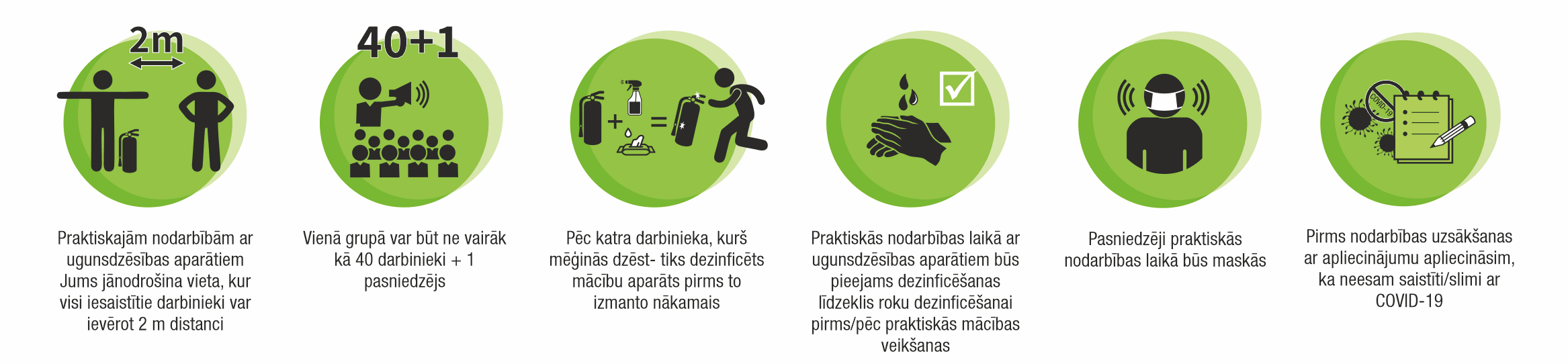 Drošības pasākumi praktisko nodarbību laikā