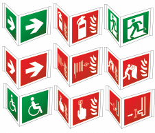 Panorāmas luminiscējošas ugunsdrošības zīmes