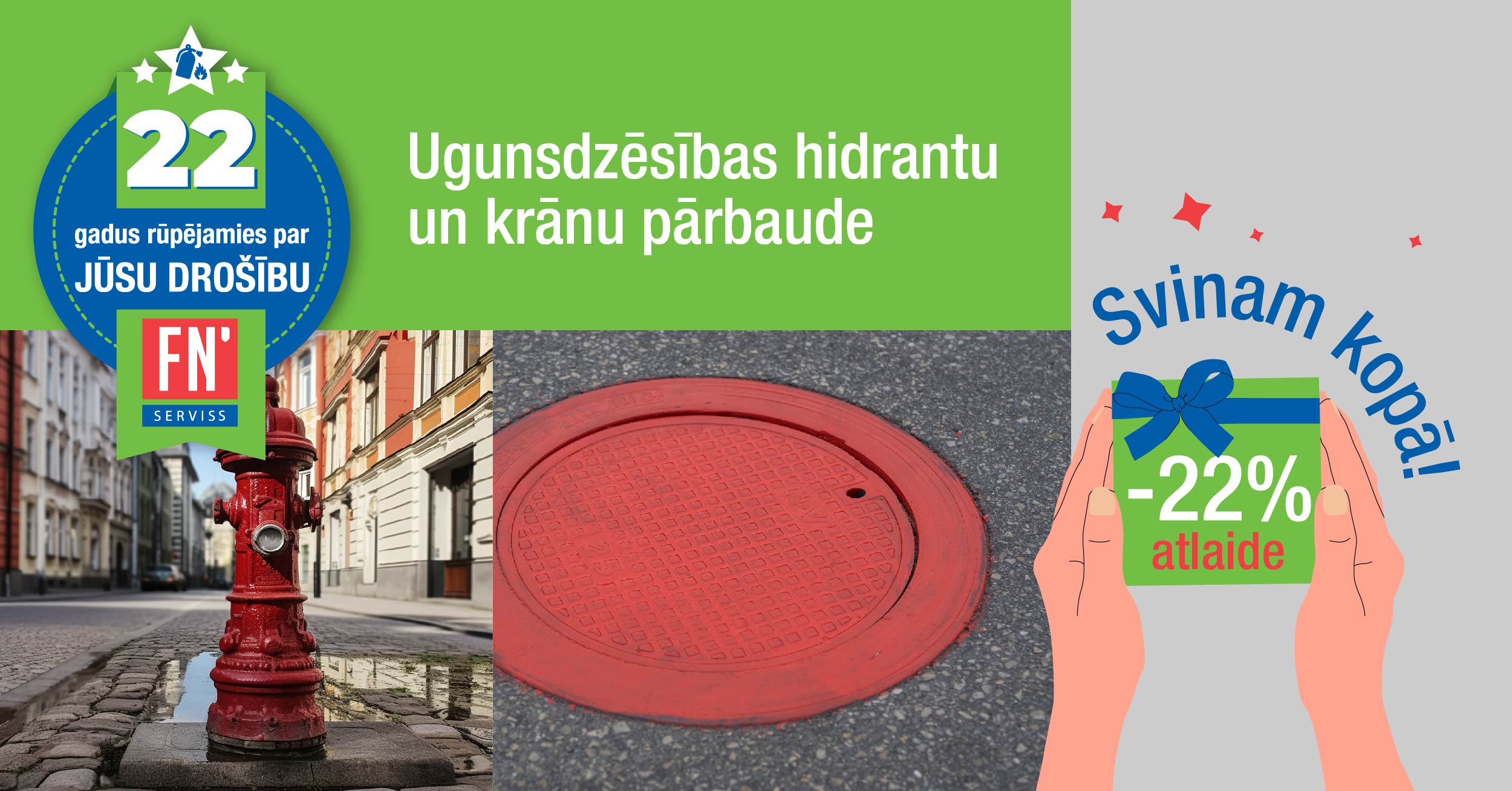 Ugunsdzēsības hidrantu un krānu pārbaude FN-SERVISS