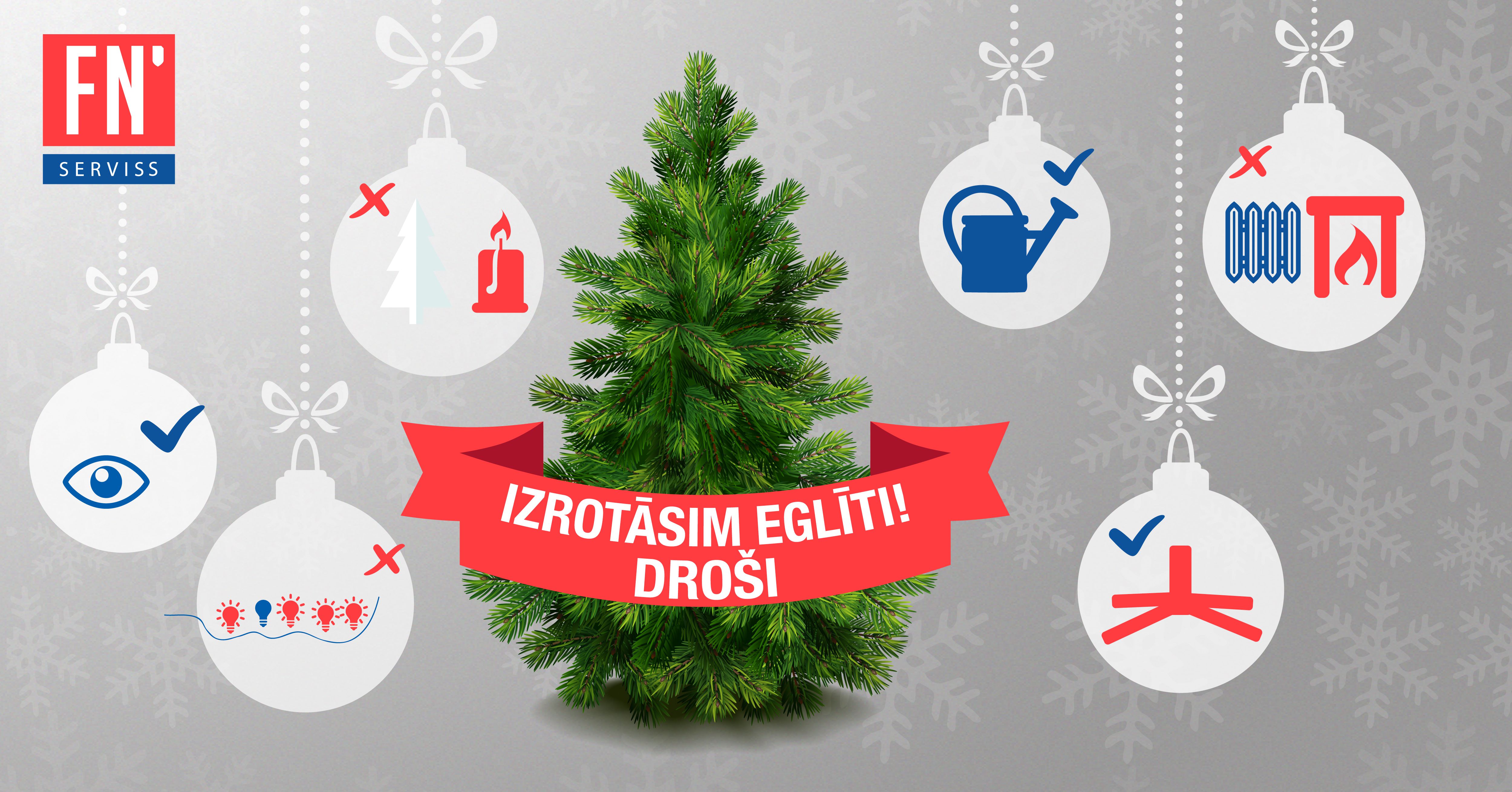 Lapa kā droši izrotāt eglīti