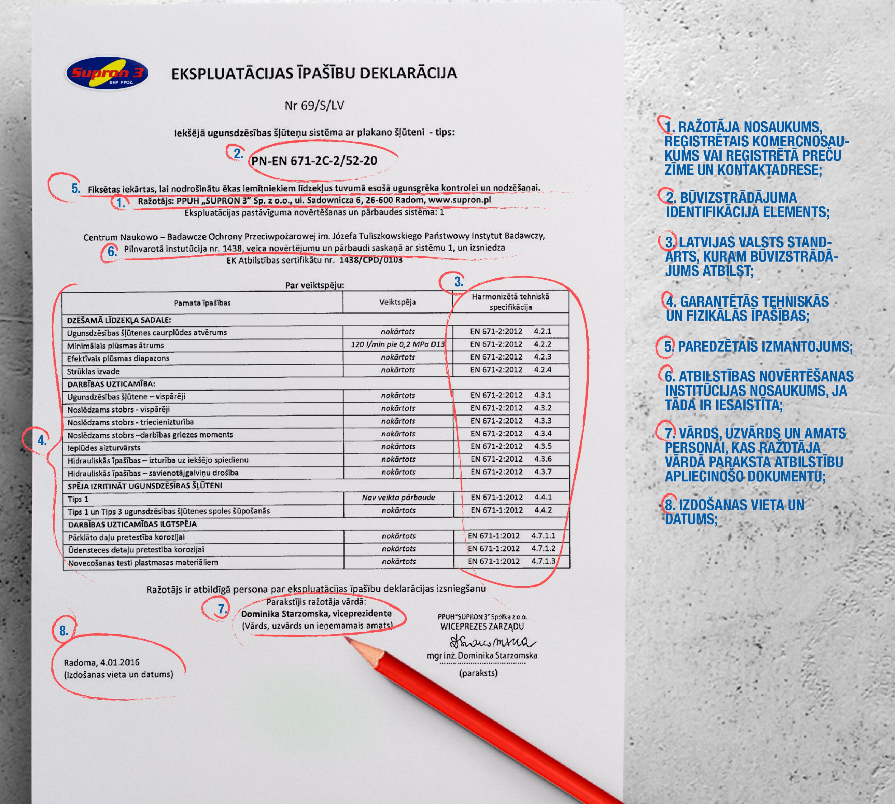 Ekspluatācijas īpašību deklerācija