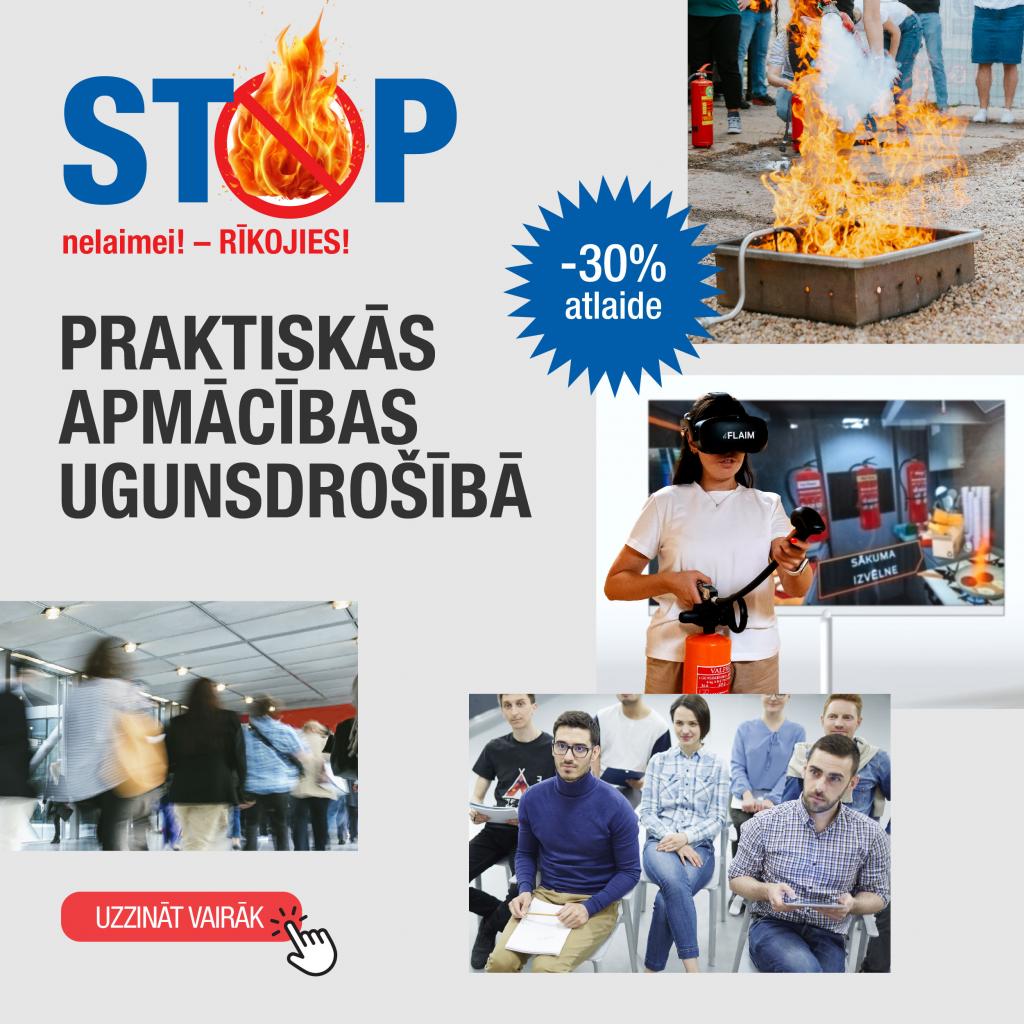 Praktiskās apmācības ugunsdrošībā - īpašais piedāvājums - FN-SERVISS
