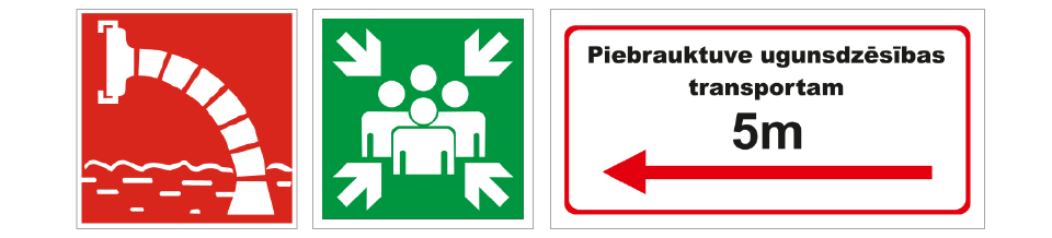 Jaunie noteikumi ugunsdrošībā lietojamām drošības zīmēm