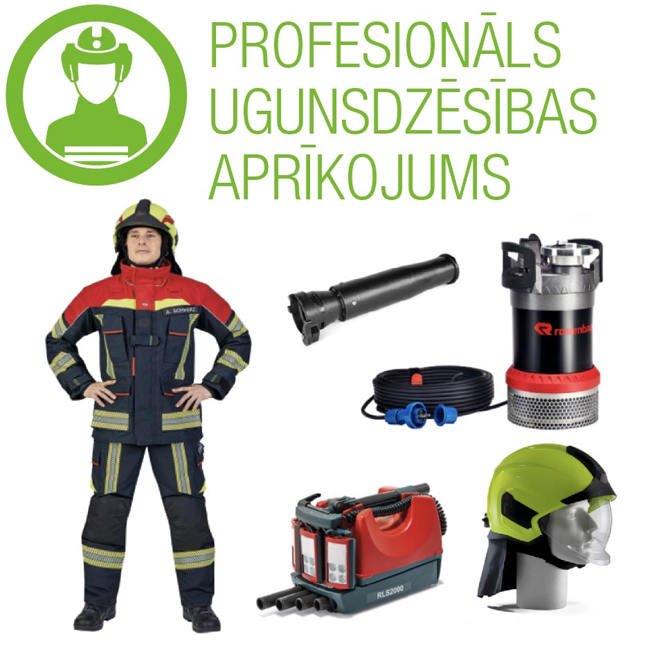 Profesionāls ugunsdzēsības aprīkojums
