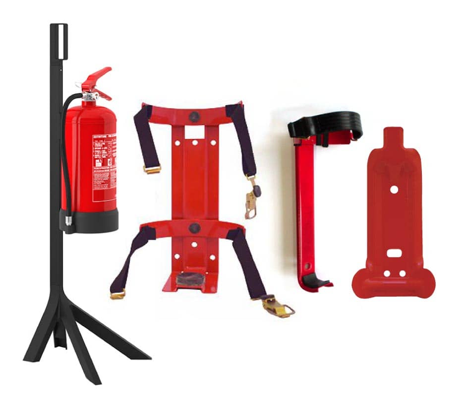 Ugunsdzēsības aparātu stiprinājumi