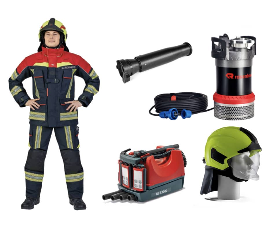 Profesionāls ugunsdzēsības aprīkojums