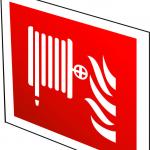 Luminiscējoša dubulta NORĀDE Ugunsdzēsības krāns ar šļūteni