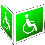 Virziens uz evakuācijas izeju cilvēkiem ar kustību traucējumiem