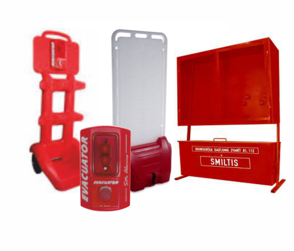 Ugunsdzēsības stendi un aprīkojums