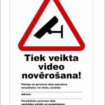 informatīva uzlīme videonovēršana un info